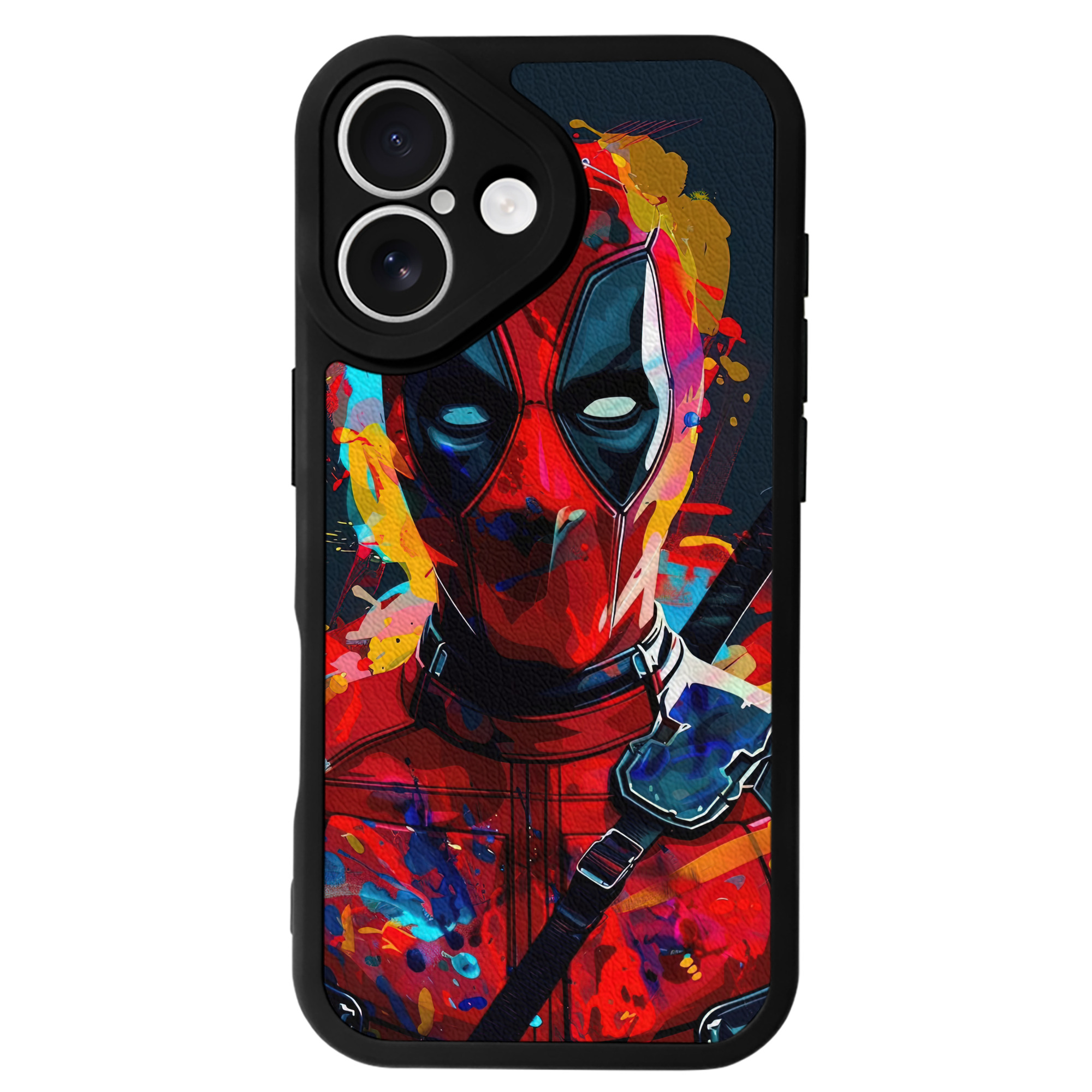 （画像用） Deadpool デッドプール 【iPhone 16シリーズ対応】シリコンスマホケース（レザー調） 材質：シリコン